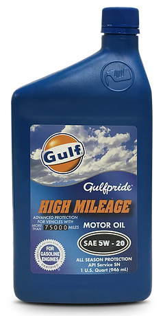 GULFPRIDE HIGH MILEAGE 5W20 12/1QTS CASE